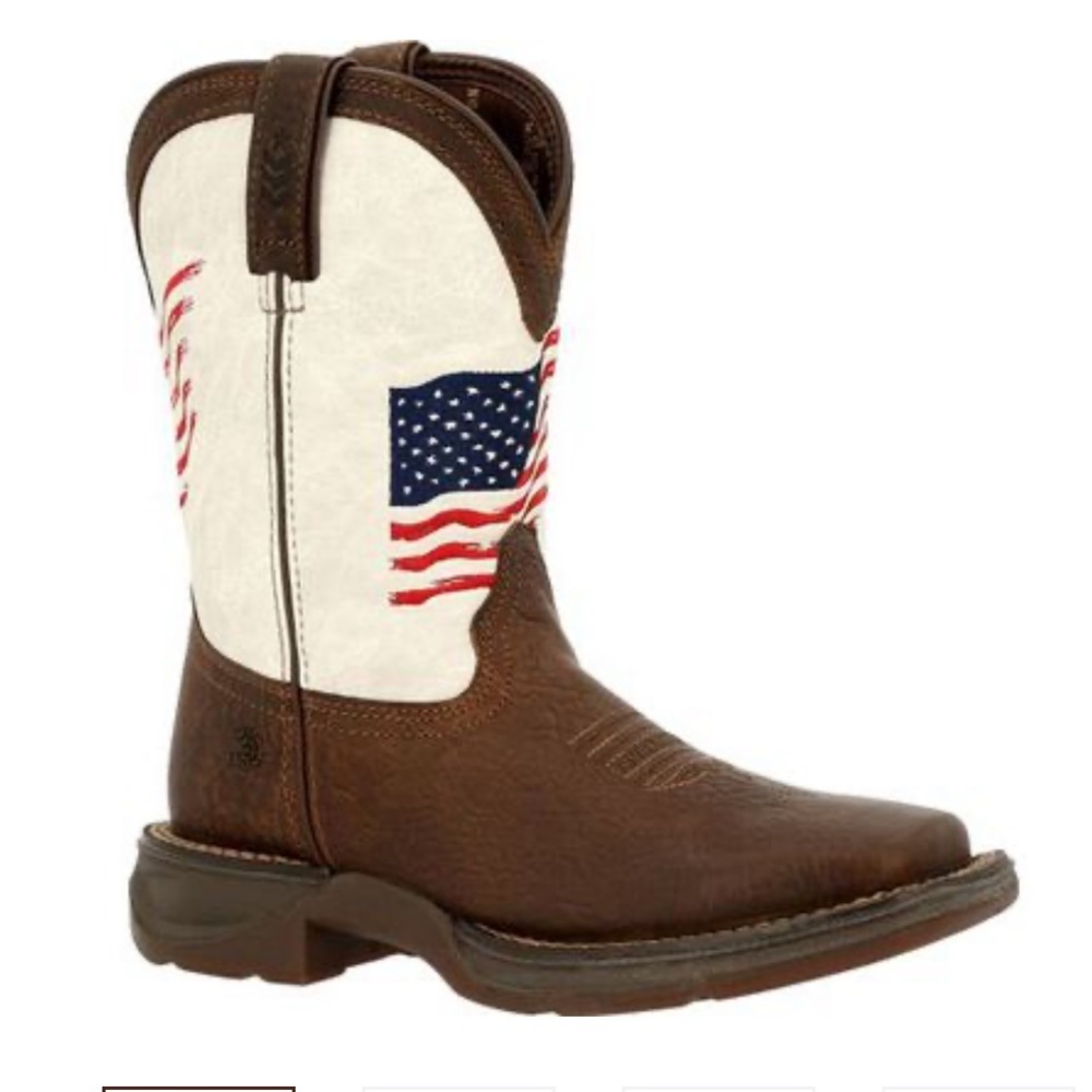 Lil' Rebel™ by Durango® Little Kids Distressed Flag Western Boot - Picture 1 of 15
